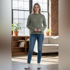 ANTISTAR Olive Green Knit Crewneck